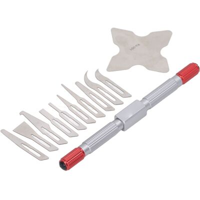 HEAT Präzisions-bastelmesser-set, Professionelles Bastelwerkzeug Mit 10 Klingen Zum Kantenkleben HEAT Präzisions-bastelmesser-set, Professionelles Bastelwerkzeug Mit 10 Klingen Zum Kantenkleben