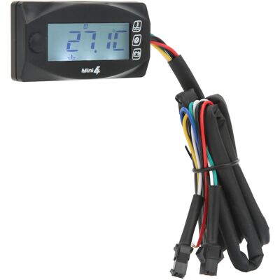 HEAT 4-in-1 Motorradinstrument: Spannung, Volt, Thermometer, Wasser-/ölanzeige/uhr, 12 V Gleichstrom, Universal, M14x1,25 HEAT 4-in-1 Motorradinstrument: Spannung, Volt, Thermometer, Wasser-/ölanzeige/uhr, 12 V Gleichstrom, Universal, M14x1,25