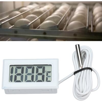 JUTE Zwei Digitale Elektronische Thermometer Mit Sonden, Weißes Display, Aktualisierung Alle 2 Sekunden 2 JUTE Zwei Digitale Elektronische Thermometer Mit Sonden, Weißes Display, Aktualisierung Alle 2 Sekunden 2