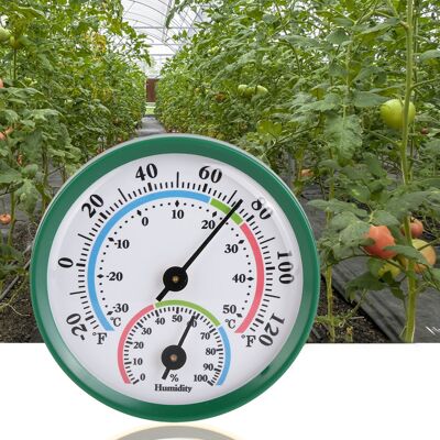 JUTE Kompaktes Mini-thermometer Für Büro, Zuhause, Zimmerpflanzen, Wandmontage Zur Temperatur- Und Feuchtigkeitsmessung, Gewächshaustemperaturmessung – Batterieloser Betrieb – Grünes Gehäuse Th103b JUTE Kompaktes Mini-thermometer Für Büro, Zuhause, Zimmerpflanzen, Wandmontage Zur Temperatur- Und Feuchtigkeitsmessung, Gewächshaustemperaturmessung – Batterieloser Betrieb – Grünes Gehäuse Th103b