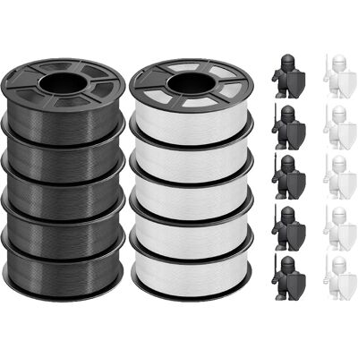 OEM 3d-filament, Strapazierfähiges Petg-material, Hochpräziser Druck, 5 Grautöne, 5 Weißtöne OEM 3d-filament, Strapazierfähiges Petg-material, Hochpräziser Druck, 5 Grautöne, 5 Weißtöne
