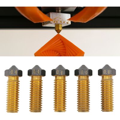JUTE 0,4-mm-extrusionskopf, Ptfe-beschichtete Messing-hotenddüse Für 1,75-mm-filament, Vulkan-düse JUTE 0,4-mm-extrusionskopf, Ptfe-beschichtete Messing-hotenddüse Für 1,75-mm-filament, Vulkan-düse