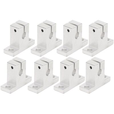 HEAT 8-teiliges Set Linearführungsschienen-klemmstangen-führungsstützen Aus Aluminium Für Wellen, 3d-druckerzubehör HEAT 8-teiliges Set Linearführungsschienen-klemmstangen-führungsstützen Aus Aluminium Für Wellen, 3d-druckerzubehör