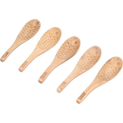 HEAT 5-teiliges Set Fischförmiger, Geschnitzter Reislöffel/suppenlöffel – Jedes Jahr Ein Wertvolles Geschenk. HEAT 5-teiliges Set Fischförmiger, Geschnitzter Reislöffel/suppenlöffel – Jedes Jahr Ein Wertvolles Geschenk.