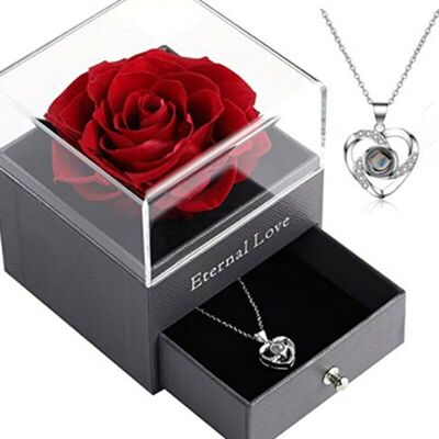 GALOZZOIT Statue – Geburtstagsgeschenk Für Mama, Schachtel Mit Ewiger Rose, Geschenkbox Mit Konservierter Blume – Geschenke Für Ehefrau, Großmutter, Valentinstag/hochzeitstag/muttertag GALOZZOIT Statue – Geburtstagsgeschenk Für Mama, Schachtel Mit Ewiger Rose, Geschenkbox Mit Konservierter Blume – Geschenke Für Ehefrau, Großmutter, Valentinstag/hochzeitstag/muttertag