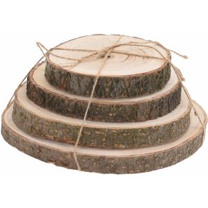 SPETEBO Echtholz Baumscheibe natur 13-22 cm - 4er Set - Holzscheibe zum Dekorieren, Bemalen oder Brandmalen SPETEBO Echtholz Baumscheibe natur 13-22 cm - 4er Set - Holzscheibe zum Dekorieren, Bemalen oder Brandmalen