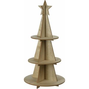 SPETEBO XXL Holz Weihnachtsbaum Pyramide mit 3 Etagen - 60 x 29 cm - Weihnachts Deko Etagere mit Stern Spitze SPETEBO XXL Holz Weihnachtsbaum Pyramide mit 3 Etagen - 60 x 29 cm - Weihnachts Deko Etagere mit Stern Spitze