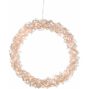 SPETEBO LED Metall Hänge Kranz 30cm - rosé gold - Deko Kranz zum Hängen beleuchtet - Weihnachts Tür Dekoration mit Timer Batterie betrieben SPETEBO LED Metall Hänge Kranz 30cm - rosé gold - Deko Kranz zum Hängen beleuchtet - Weihnachts Tür Dekoration mit Timer Batterie betrieben