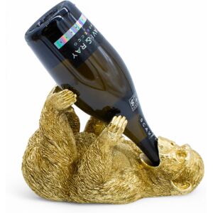 SPETEBO Deko Flaschenhalter AFFE gold - 27 x 15 cm - Halter für Weinflaschen Durstiges Tier SPETEBO Deko Flaschenhalter AFFE gold - 27 x 15 cm - Halter für Weinflaschen Durstiges Tier