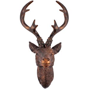 SPETEBO Deko Hirschgeweih bronze - 40 cm - Hirschkopf Wanddeko zum aufhängen - Jagd Hirsch Geweih Skulptur SPETEBO Deko Hirschgeweih bronze - 40 cm - Hirschkopf Wanddeko zum aufhängen - Jagd Hirsch Geweih Skulptur
