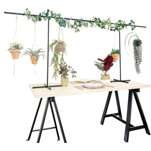 SPETEBO Deko Tischgestell in schwarz mit Fuß - Länge 220-250cm - Dekorations-Halter aus Metall ausziehbar - Tisch Dekoration Halter für Weihnachten Geburtstag SPETEBO Deko Tischgestell in schwarz mit Fuß - Länge 220-250cm - Dekorations-Halter aus Metall ausziehbar - Tisch Dekoration Halter für Weihnachten Geburtstag