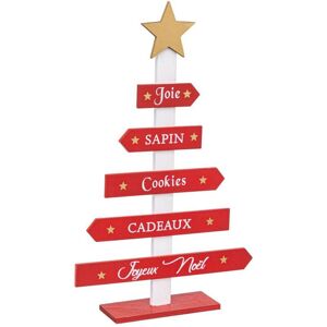 FÉÉRIC LIGHTS AND CHRISTMAS Holz Tanne Pancarte Rot H35 Cm - Feeric Lights & Christmas FÉÉRIC LIGHTS AND CHRISTMAS Holz Tanne Pancarte Rot H35 Cm - Feeric Lights & Christmas
