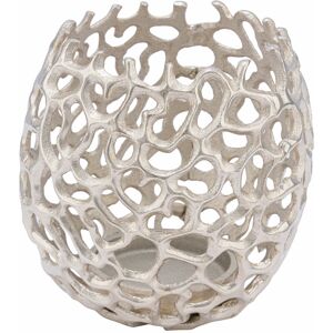 SPETEBO Design Kerzenschale aus Aluminium - 17 x 17 cm / groß - Edler Metall Kerzenhalter in Silber - Deko Gitter Kerzen Ständer Teelicht Halter SPETEBO Design Kerzenschale aus Aluminium - 17 x 17 cm / groß - Edler Metall Kerzenhalter in Silber - Deko Gitter Kerzen Ständer Teelicht Halter