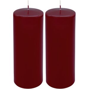 SPETEBO Laternen Kerze 21 x 7 cm bordeaux unparfümiert - 2er Set - XL Stumpenkerze mit 80 Stunden Brenndauer SPETEBO Laternen Kerze 21 x 7 cm bordeaux unparfümiert - 2er Set - XL Stumpenkerze mit 80 Stunden Brenndauer