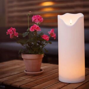 STAR TRADING Große Outdoor-kerze ,flamme Grand', Batterie & Timer, Naturweiß, 40cm STAR TRADING Große Outdoor-kerze ,flamme Grand', Batterie & Timer, Naturweiß, 40cm