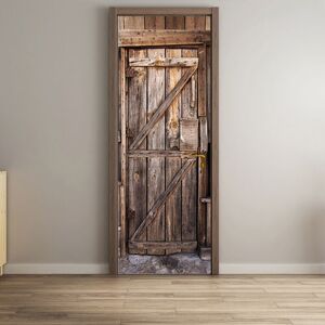 LNTYQ Trompe l'Oeil Türwandaufkleber - Altes Holz Trompe l'Oeil Türaufkleber - Dekorativer Wandaufkleber - Türaufkleber - Türposter - Wandaufkleber (77 x LNTYQ Trompe l'Oeil Türwandaufkleber - Altes Holz Trompe l'Oeil Türaufkleber - Dekorativer Wandaufkleber - Türaufkleber - Türposter - Wandaufkleber (77 x