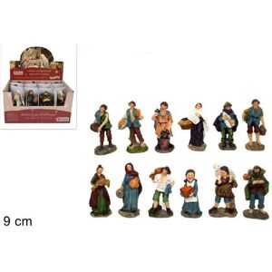 TRADE SHOP TRAESIO Trade Shop - Set Mit 12 Sortierten Hirten-krippenfiguren Weihnachtskrippen Höhe 9 Cm - TRADE SHOP TRAESIO Trade Shop - Set Mit 12 Sortierten Hirten-krippenfiguren Weihnachtskrippen Höhe 9 Cm -