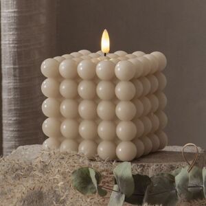 STAR TRADING Bubble Kerze Dot, Echtwachs, Beige, Warmweißes Led Licht, 10x12,5cm STAR TRADING Bubble Kerze Dot, Echtwachs, Beige, Warmweißes Led Licht, 10x12,5cm
