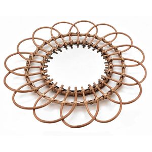 Spetebo - Weide Wandspiegel in Blumen Optik - 50cm - Deko Rattan Hänge Spiegel Flurspiegel Spetebo - Weide Wandspiegel in Blumen Optik - 50cm - Deko Rattan Hänge Spiegel Flurspiegel