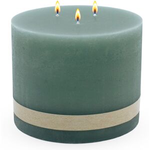 SPETEBO Xl 3-Docht Kerze 14 cm unparfümiert - grün - Mehrdocht Stumpenkerze natur geruchlos groß SPETEBO Xl 3-Docht Kerze 14 cm unparfümiert - grün - Mehrdocht Stumpenkerze natur geruchlos groß