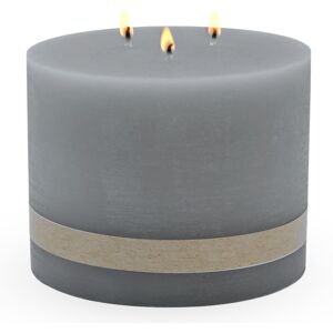 SPETEBO Xl 3-Docht Kerze 14 cm unparfümiert - grau - Mehrdocht Stumpenkerze natur geruchlos groß SPETEBO Xl 3-Docht Kerze 14 cm unparfümiert - grau - Mehrdocht Stumpenkerze natur geruchlos groß