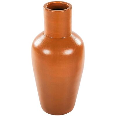 Beliani Dekorative Vase - Handgefertigte Keramik - 37 cm - Orange - Natürlicher Stil - Dekor Beliani Dekorative Vase - Handgefertigte Keramik - 37 cm - Orange - Natürlicher Stil - Dekor