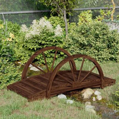 Gartenbrücke Mit Rad-design 99x50x38 Cm Massivholz Tanne Vidaxl Gartenbrücke Mit Rad-design 99x50x38 Cm Massivholz Tanne Vidaxl
