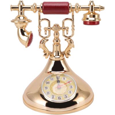 TEHTUY Jeffergarden Vintage-weckertelefon, Einzigartig, Elegant, Präzise Zeitanzeige, Nachttischuhr, Dekoration Für Zuhause, Café Und Büro, Yf020 2 TEHTUY Jeffergarden Vintage-weckertelefon, Einzigartig, Elegant, Präzise Zeitanzeige, Nachttischuhr, Dekoration Für Zuhause, Café Und Büro, Yf020 2