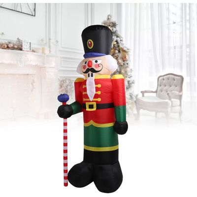 JUTE 2,4 Meter Große Aufblasbare Weihnachtsfigur, Weihnachtssoldat, Weihnachtsdekoration, Europäischer Standard 220 V JUTE 2,4 Meter Große Aufblasbare Weihnachtsfigur, Weihnachtssoldat, Weihnachtsdekoration, Europäischer Standard 220 V
