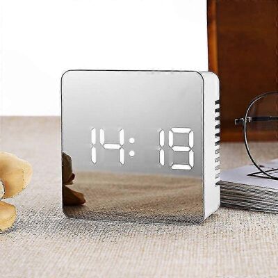 MIXHOME Led-spiegeluhr Mit Zeit- Und Temperaturanzeige, Geräuschloser Betrieb, Modernes Design, Ideal Für Schlaf- Oder Wohnzimmer, Klares Digitaldisplay. MIXHOME Led-spiegeluhr Mit Zeit- Und Temperaturanzeige, Geräuschloser Betrieb, Modernes Design, Ideal Für Schlaf- Oder Wohnzimmer, Klares Digitaldisplay.