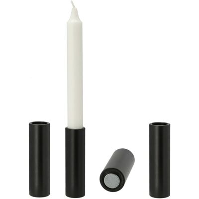 SPETEBO Magnet Stabkerzen Ständer 4er Set - Schwarz / 10 Cm - Metall Tafelkerzen Festatgskerzen Halter Groß SPETEBO Magnet Stabkerzen Ständer 4er Set - Schwarz / 10 Cm - Metall Tafelkerzen Festatgskerzen Halter Groß