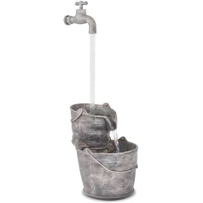 vidaXL Wasser-Feature - Polyresin Grau vidaXL Wasser-Feature - Polyresin Grau
