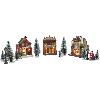 SPETEBO Led Weihnachtsdorf - Set 17-teilig - Mit 9 Warmweißen Led SPETEBO Led Weihnachtsdorf - Set 17-teilig - Mit 9 Warmweißen Led