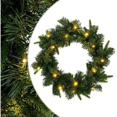 Vidaxl Christmas Wreath Green Ø 50 Cm Pvc And Pe 25 Leds Vidaxl Christmas Wreath Green Ø 50 Cm Pvc And Pe 25 Leds
