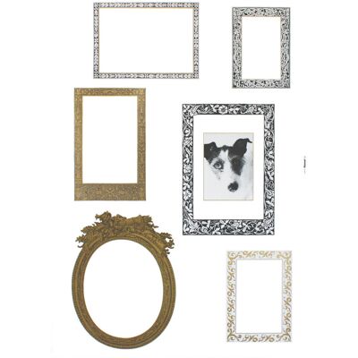 Komar Wandaufkleber - Frames - 70 X 50 Cm - Selbstklebender Wandsticker - Klassischer Stil Komar Wandaufkleber - Frames - 70 X 50 Cm - Selbstklebender Wandsticker - Klassischer Stil