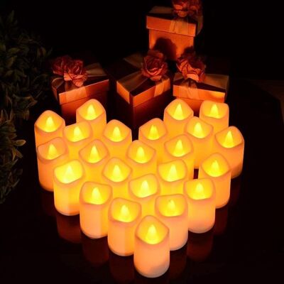 OEM Led-kerzen 24 Stück Led-kegel Flammenlose Wärmekegel Gewellte Elektrische Kegel Dekoration Für Drinnen Und Draußen Für Weihnachten Ostern Partys OEM Led-kerzen 24 Stück Led-kegel Flammenlose Wärmekegel Gewellte Elektrische Kegel Dekoration Für Drinnen Und Draußen Für Weihnachten Ostern Partys
