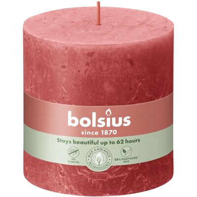 Bolsius - Rustik Stumpenkerzen Rosa Blüte, Höhe 10 Cm, Ø 10 Cm Stumpen- Und Kugelkerzen Bolsius - Rustik Stumpenkerzen Rosa Blüte, Höhe 10 Cm, Ø 10 Cm Stumpen- Und Kugelkerzen
