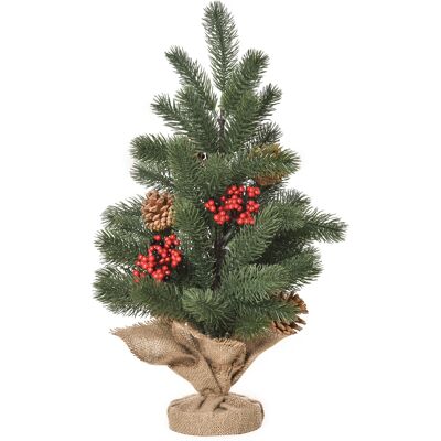 OEM Mini-weihnachtsbaum Weihnachtsdekoration, Inkl. Schmuck, Rote Beeren, 50 Cm Hoch, Inkl. Zementsockel, Grün + Mehrfarbig OEM Mini-weihnachtsbaum Weihnachtsdekoration, Inkl. Schmuck, Rote Beeren, 50 Cm Hoch, Inkl. Zementsockel, Grün + Mehrfarbig