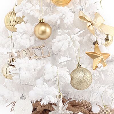 JUTE Weihnachtsdekoration, Kleiner Beflockter Weihnachtsbaum, Led-tisch-weihnachtsbaumschmuck JUTE Weihnachtsdekoration, Kleiner Beflockter Weihnachtsbaum, Led-tisch-weihnachtsbaumschmuck