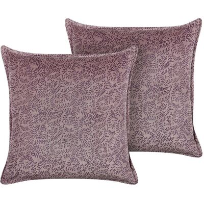 Beliani Samtige Blumen Kissen - Dekor Accessoires Beliani Samtige Blumen Kissen - Dekor Accessoires