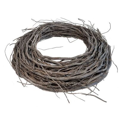 SPETEBO Deko Holz Türkranz Grau Zum Selbst Dekorieren - 40 Cm - Natur Tischkranz Adventskranz Weidekranz Aus Zweigen SPETEBO Deko Holz Türkranz Grau Zum Selbst Dekorieren - 40 Cm - Natur Tischkranz Adventskranz Weidekranz Aus Zweigen