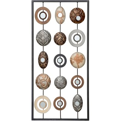 Spetebo - Metall Deko Metall Wandbild - 61cm - Wand Schmuck Objekt Kupfer Gold Wandspiegel Spetebo - Metall Deko Metall Wandbild - 61cm - Wand Schmuck Objekt Kupfer Gold Wandspiegel