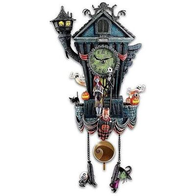 AUCO Kuckucksuhr-aus-kunstharz-handgefertigte-wanddekoration-in-form-eines-waldhauses-geisteruhr-mit-skelettmotiv-fur-halloween-und-weihnachten AUCO Kuckucksuhr-aus-kunstharz-handgefertigte-wanddekoration-in-form-eines-waldhauses-geisteruhr-mit-skelettmotiv-fur-halloween-und-weihnachten