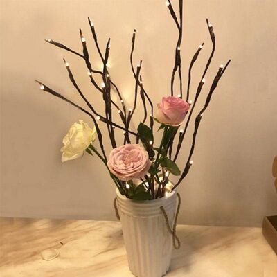 JUTE Lichterkette Mit 20 Leds In Form Eines Astes, Ideal Zur Dekoration Von Haus, Garten Oder Party (hochzeit Usw.). JUTE Lichterkette Mit 20 Leds In Form Eines Astes, Ideal Zur Dekoration Von Haus, Garten Oder Party (hochzeit Usw.).