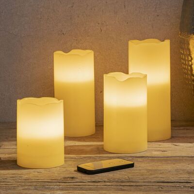 SPETEBO Led Stumpenkerze Mit Flacker Effekt - 4er Set - Künstliche Advents Kerze Mit Fernbedienung - Weihnachten Winter Deko Beleuchtung SPETEBO Led Stumpenkerze Mit Flacker Effekt - 4er Set - Künstliche Advents Kerze Mit Fernbedienung - Weihnachten Winter Deko Beleuchtung