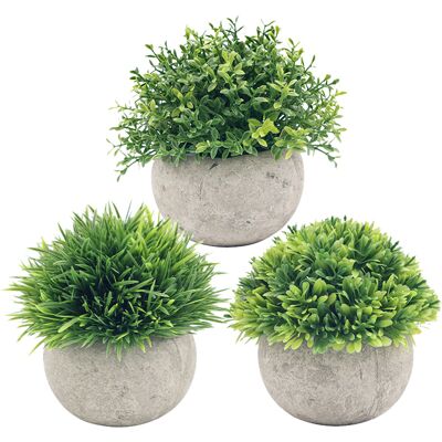 OEM Set Mit 3 Künstlichen Mini-topfpflanzen, Künstlichem Gras, Ideal Zum Dekorieren Von Zuhause, Küche, Garten, Büro, Hochzeit, Party Oder Schlafzimmer. Perfektes Geschenk OEM Set Mit 3 Künstlichen Mini-topfpflanzen, Künstlichem Gras, Ideal Zum Dekorieren Von Zuhause, Küche, Garten, Büro, Hochzeit, Party Oder Schlafzimmer. Perfektes Geschenk