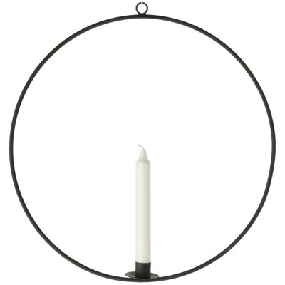 SPETEBO Metall Kerzenhalter Ring 40 Cm - Schwarz - Hänge Tafel Stab Kerzen Halter Rund Groß Zum Aufhängen SPETEBO Metall Kerzenhalter Ring 40 Cm - Schwarz - Hänge Tafel Stab Kerzen Halter Rund Groß Zum Aufhängen