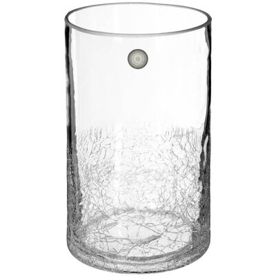 ATMOSPHERA Zylindervase Craquelé-glas H20cm - Transparent ATMOSPHERA Zylindervase Craquelé-glas H20cm - Transparent
