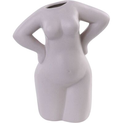 Beliani Blumenvasen Beige Handgefertigt Keramik 24 cm - Blumenvasen Beliani Blumenvasen Beige Handgefertigt Keramik 24 cm - Blumenvasen