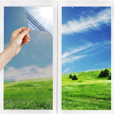 LANGRAY Einweg-spiegel-fensterfolie, Anti-uv, Anti-hitze, Anti-peeping, Temperaturkontrolle, Sichtschutz, Reflektierende Selbstklebende Fensterfolie Für Zuhause, Büro, Geschäft (40 X 200 Cm) – Rapanda LANGRAY Einweg-spiegel-fensterfolie, Anti-uv, Anti-hitze, Anti-peeping, Temperaturkontrolle, Sichtschutz, Reflektierende Selbstklebende Fensterfolie Für Zuhause, Büro, Geschäft (40 X 200 Cm) – Rapanda